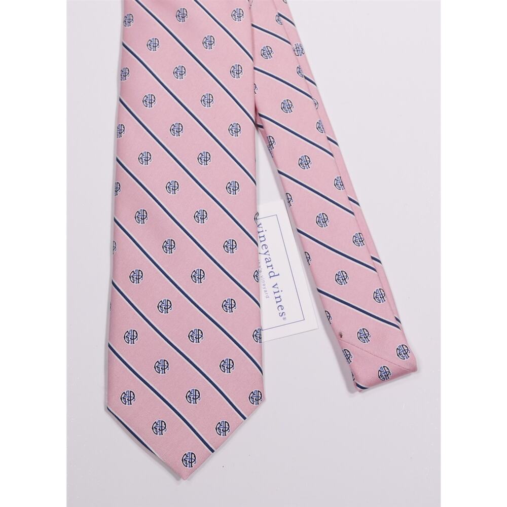 Vineyard Vines x Golf Association of Philly Pink Silk Necktie Tie New - Picture 3 of 6